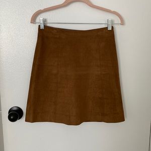 Babaton suede mini skirt